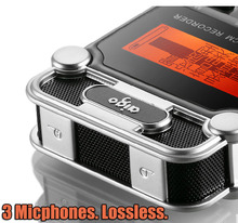 3 microphones Lossless Digital Professional Voice Music Meeting Mp3 Recorder SLR Micro PCM Sound Recording 8 G
