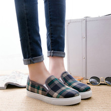 hot sale women flats shoes fashion wedge sneakers simple plaid women shoes casual shoes woman flat