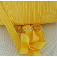 2014 New Arrival #645-Daffodil 5/8″ (16mm) FOE elastic, solid Fold Over Elastic 50yards/lot, FOE for Headbands Free shipping