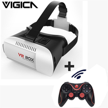 VR BOX Virtual Reality Glasses 3d Movies Games for 4.7″ — 6.0″ Smart Phone Professional Cardboard+Bluetooth Wireless Control