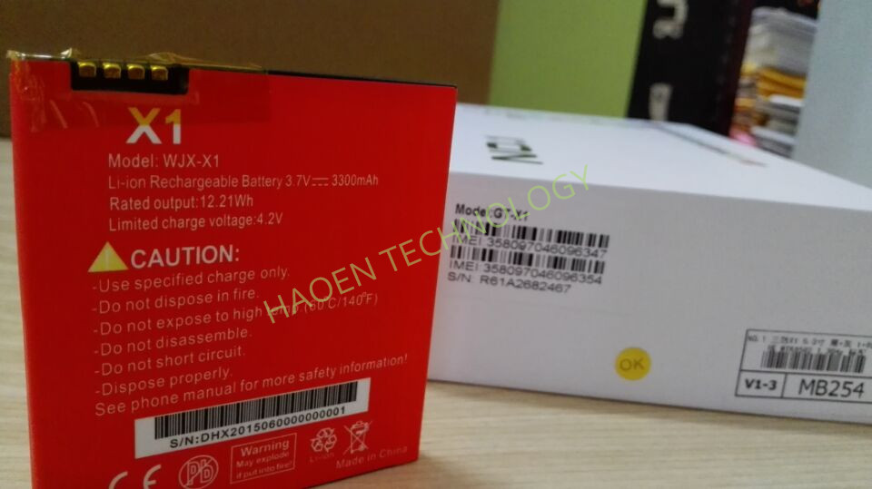 NO.1 X1 Battery 100% Original Brand New 3300mAH Cell Phone Replacement NO.1 X-Men X1 GT-X1 WJX-X1 + Free Shipping - In Stock HAOEN