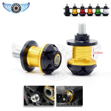 2016 New aksesoris motor Cnc Billet aluminium Swingarm gulungan slider merah 6 colors for yamaha YZF R1 R6 FZ1 FZ6 FZ800 XJ6