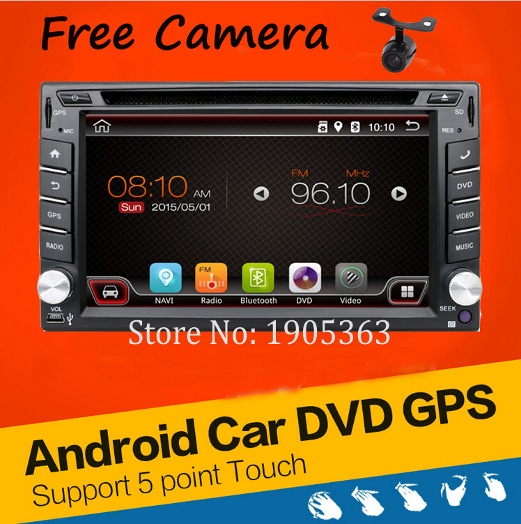 Universal 2 din Android 4 4 Car DVD player GPS Wifi Bluetooth Radio 1GB CPU DDR3
