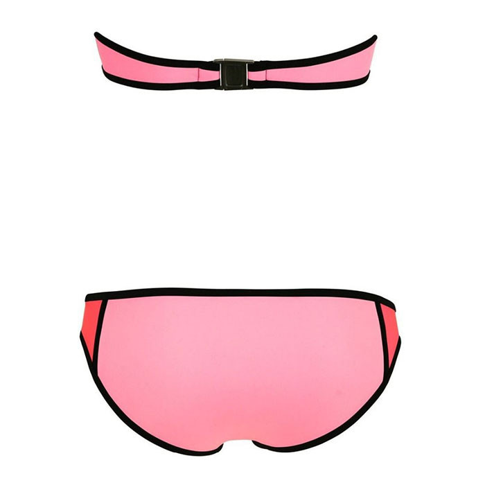 2015 Hot Sale triangl NEOPRENE BIKINI Zipper Push Up Padded Bra Swimsuit zipper top neon Bottoms Neoprene Swimwear For Women (6)