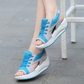 2017 Summer Female Casual Shoes Swing Female Shoes Platform Shoes Wedge High Heels Sapatilha Femininos