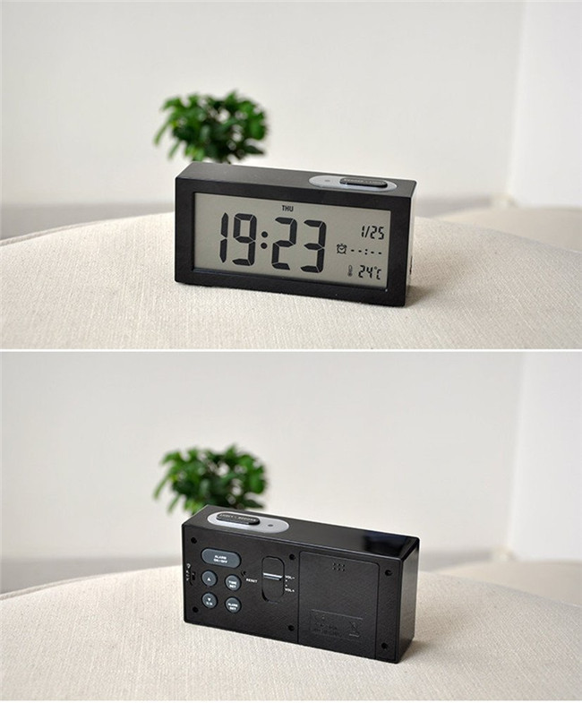 Digital Alarm Clock With Backlight Snooze Function Display Calendar Thermometer8
