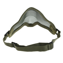 New Adjustable Strike Steel Mesh Airsoft Half Mask Face Protector Green CLSK