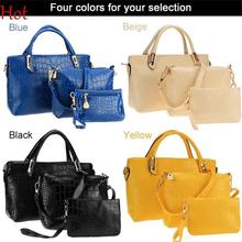 3PCS set Bags Hot Fashion Women Leather Handbag Satchel Shoulder Bag Embossing Composite Bags Elegant Clutch