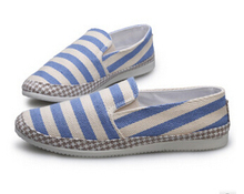 New style men s canvas shoes stripe rubber injection shoes shoes fashion shoes wear anti slip