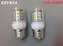 E14 E27 Corn Light Led Lamps 5730 220V/110V 24LEDS Lights Corn Led Bulb Christmas Chandelier Candle Lighting free shipping