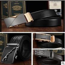2016 New men belt head layer cowhide leather belt buckle, belt automatically 10 style cowhide belt