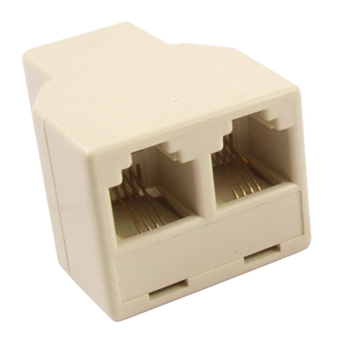 Promotion! RJ11 4 Pins Female 1 to 2 Telephone Splitter Connector Adapter