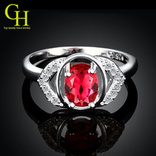 Luxury Ruby Jewelry 925 sterling silver rings for women CZ Diamond wedding rings anel feminino aneis anillos de plata anelli
