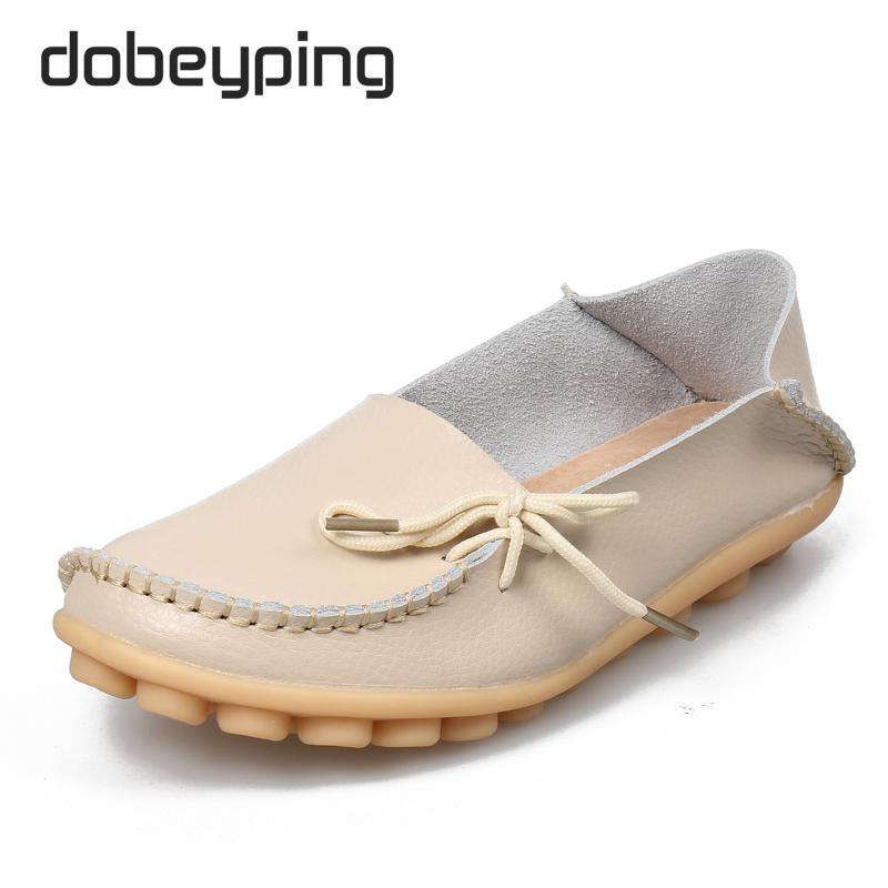 Hot Sale New Women Genuine Leather Shoes Moccasins Mother Loafers Comfortable Flat Female ...