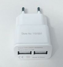 Universal 5V 2A Dual 2 port USB EU Plug Fast Wall Charger For iPhone 5 5S