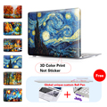 Starry Night Painting Crystal Laptop Case For Macbook Air 13 Case Air 11 Pro 13 15