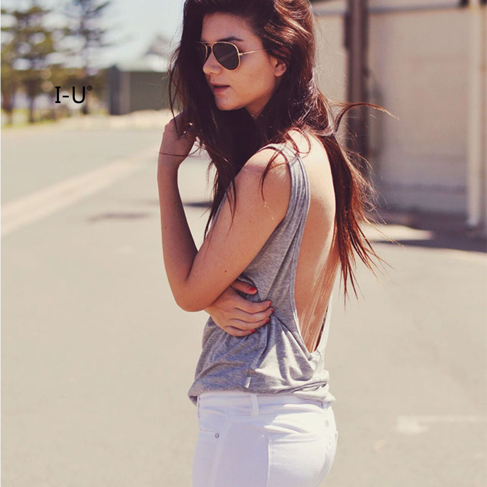 Women Sexy Halter Vest New Fashion Slim Camisole Black Gray Tank Tops