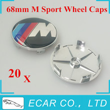 20Pcs/lot 68mm M Sport Chrome Wheel Center Cap