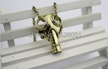 2015 New Arrival Movie Jewelry Doctor Who Anti silver Steampunk Apocalypse Gas Mask Pendant Necklace