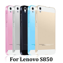 2015 Hot Lenovo S850 3G Metal Case Acrylic Back Cover & Aluminum Frame Set Phone Bag Cases for S850