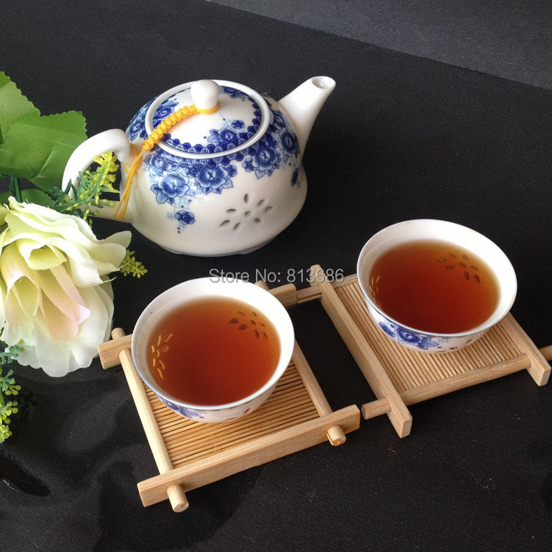 Travel Porcelain Teapot Tea Cup Set Blue and White Ceramic Tea Set