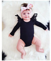 Baby Rompers For Girls Clothes Long Sleeve 4 Colors White Black Pink Striped Lace Baby Girl