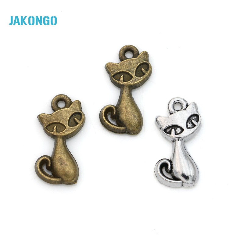 30pcs Antique Silver Plated Animals Cats Charms Pendants for Jewelry Making Jewelry Findings DIY Handmade 17x8mm 30pcs Antique Silver Plated Animals Cats Charms Pendants for Jewelry Making Jewelry Findings DIY Handmade 17x8mm