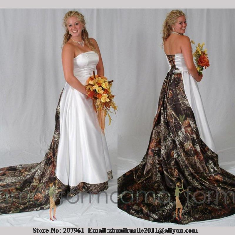 best camouflage wedding dresses for plus size