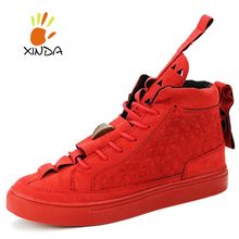 Hot Sale Patrick Mohr Men Women Flat Triangle Shoes Men Genuine Leather Nubuck Trend Red Black Nubuck Casual shoes Free Shipping