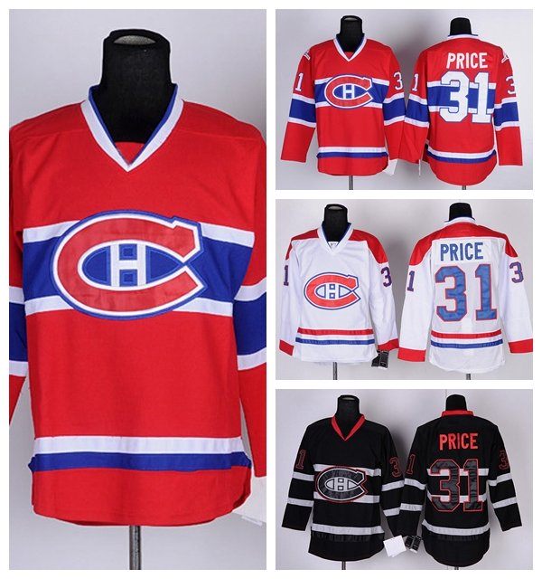 Wholesale Men's Montreal Canadiens Hockey Jerseys 31 Carey Price Jersey Home Red Road White