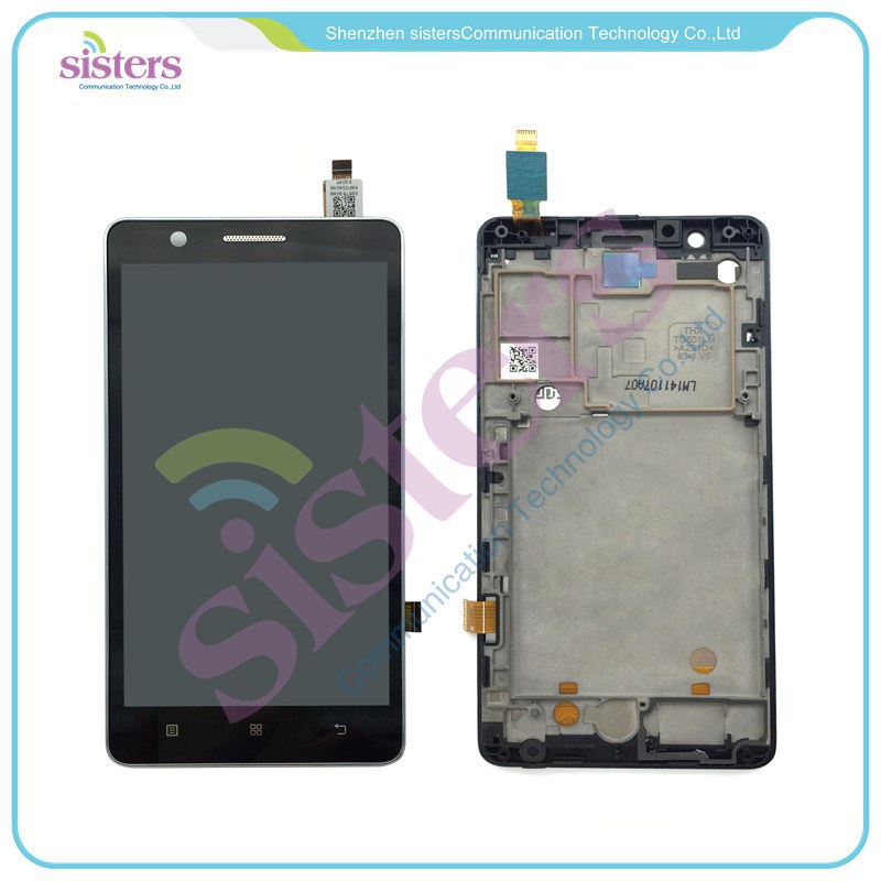 LEN0033 Black White Original Full LCD Display Touch Screen Digitizer Assembly With Frame Replacement Repair Parts For Lenovo A536 (12)