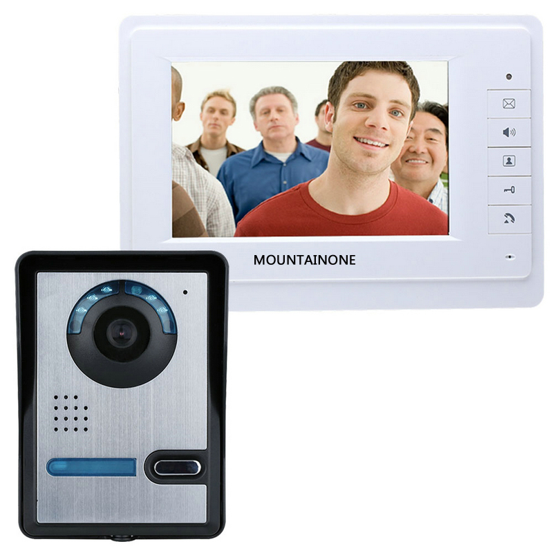 FREE SHIPPING MOUNTAINONE 7 Inch Video Door Phone Doorbell Intercom Kit 1-camera 1-monitor Night Vision