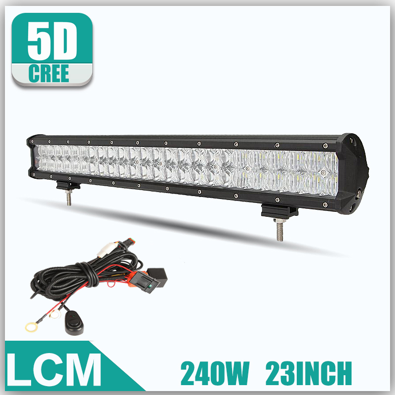 240W 23Inch LED Light Bar OffRoad Work Lights Driving Lamp Combo Beam 12v 24v Truck SUV Boat 4X4 4WD ATV LED Bar. [LCM]