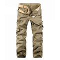 Hot New Mens Military Styles Multi Pockets Cargo Trousers Full Length Loose Mens Large Size Mid