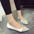 2016 New High Quality Soft Leather Pointed Toe Slip On Classic Flat Shoes Women Fashion Casual