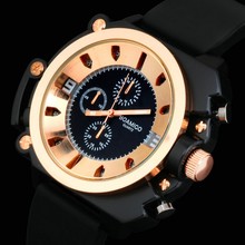 Orologio Uomo relojes para hombre De primeras marcas De lujo Montre cuarzo del silicón del reloj rosa hombres reloj dorado uhr reloj Montre Homme De Marque