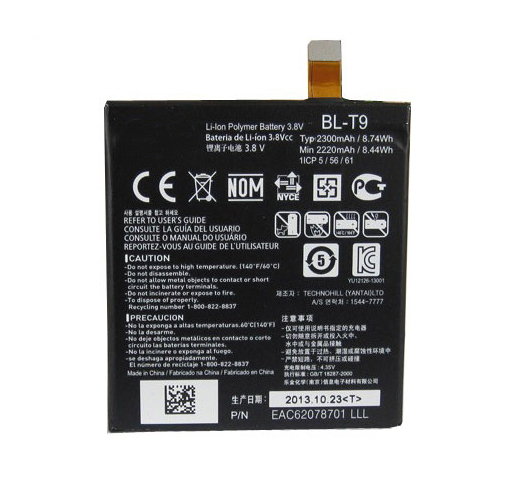 High Quality BL T9 2300mAh Li ion Polymer Battery Fit Flex Cable for LG Nexus 5