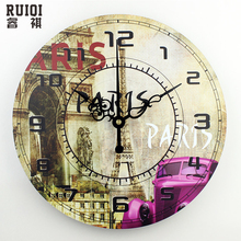 Europe style large decorative wall clock absolutely silent vintage wall clock home decor quartz watch wall gift orologio parete