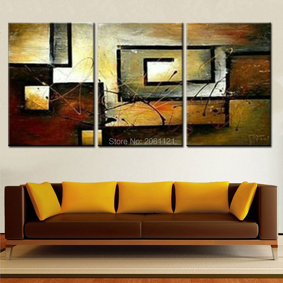 Online kopen wholesale bruin canvas kunst aan de muur uit china ... Woonkamer in bruin en rode