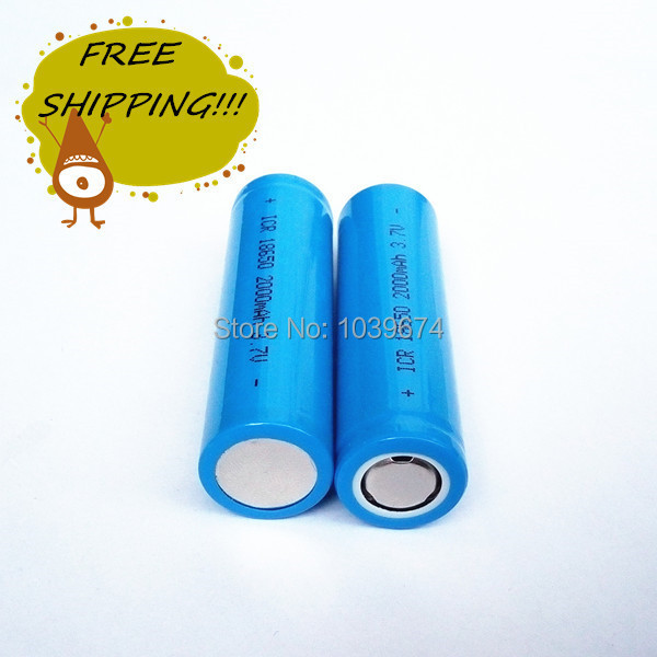 Rechargeable 18650 2000mah 3 7V Lithium ion Battery Cell for Flashlights