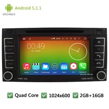 Quad Core Android 5.1.1 1024*600 Car DVD Player Radio PC Audio Stereo Screen For Volkswagen VW T5 Multivan Transporter 2004-2009