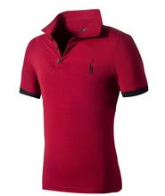 2015 new mens t shirts Male embroidery Giraffe short sleeve tops tees slim fit t shirt