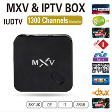 Hot Sale MXV Smart Android TV Box mlogic S805 Quad Core Android 4.4 + Iudtv Iptv Arabic iptv Account 3 Months French Italy Sky