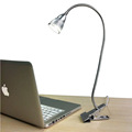 LED Desk Lamps 40cm Flexible Metal Tubing Touch On off Switch LED Clip Reading Table Lamps
