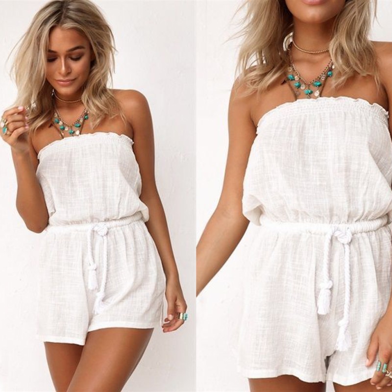 strapless playsuit beach