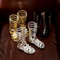 J Ghee 2017 Summer New Fashion Girls Sandals Roman Style Gladiator Shoes For Kids Bright Skin
