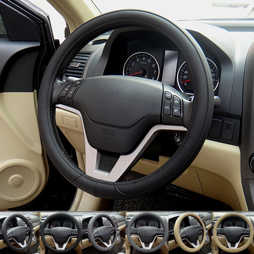 CAR STEERING WHEEL COVER MULTI CHOICE SIZE M DIAMETER 38CM AUTOMOTIVE INTERIOR ACCESSORIES FREE SHIPPING