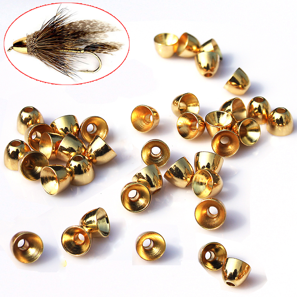 24Pcs/lot Brass Cone head for tying Tube flies, Fly tying materials