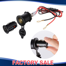 12V 3.1A Dual 2 USB Port Power Socket Mobile Charger Waterproof Motorcycle Car Boat Marine For Harley Ducati Buell Victory