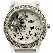 Winner with diamond fashion automatic mechanical watch casual strap brief mens watch cutout jwh092